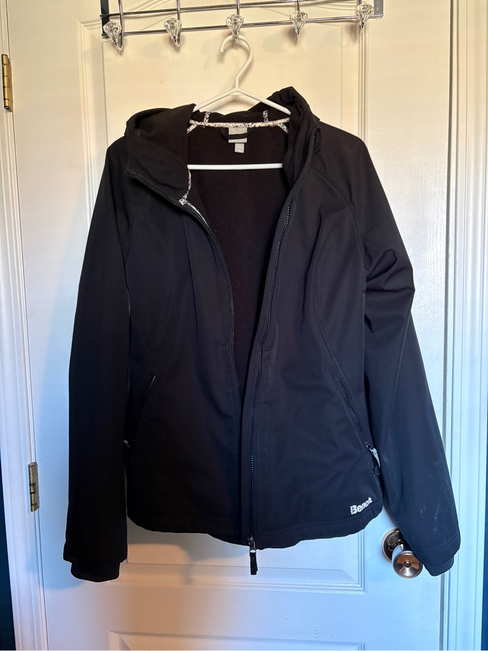 Bench Black Hooded Softshell Utility Jacket